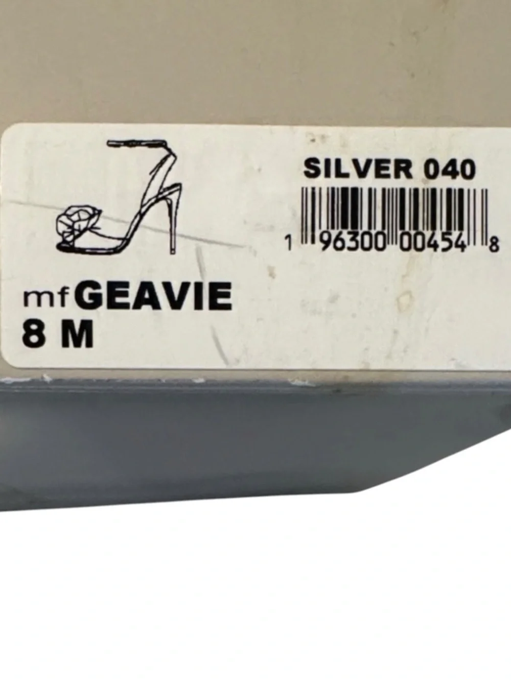 Marc Fisher Silver Heels with Floral Accent - Size 8